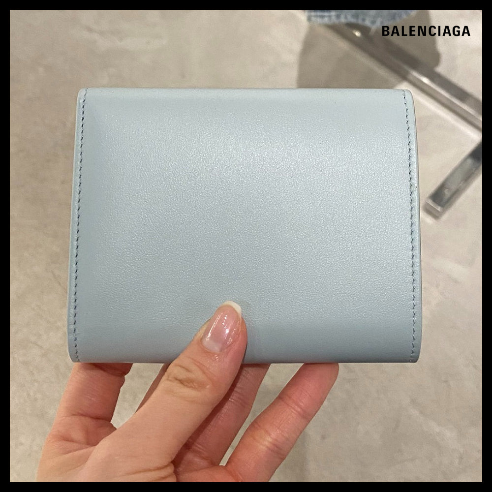 【BALENCIAGA】Envelope Bifold Wallet Aqua