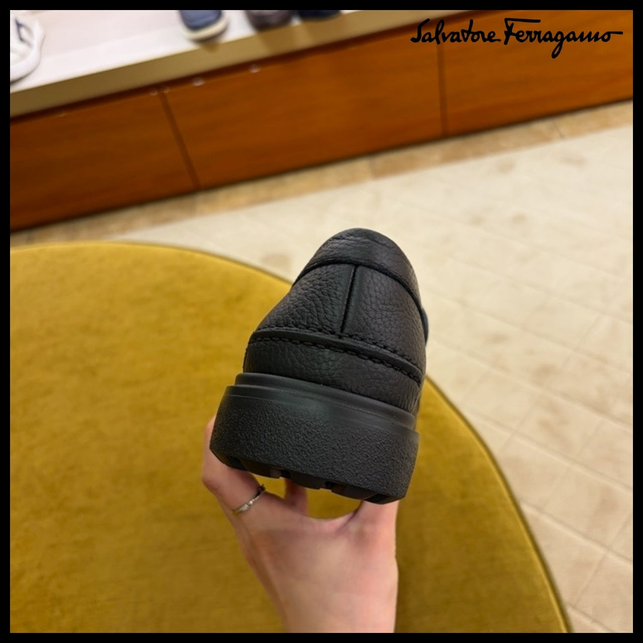 【FERRAGAMO】GENT GRAIN LEATHER LOAFERS BLACK