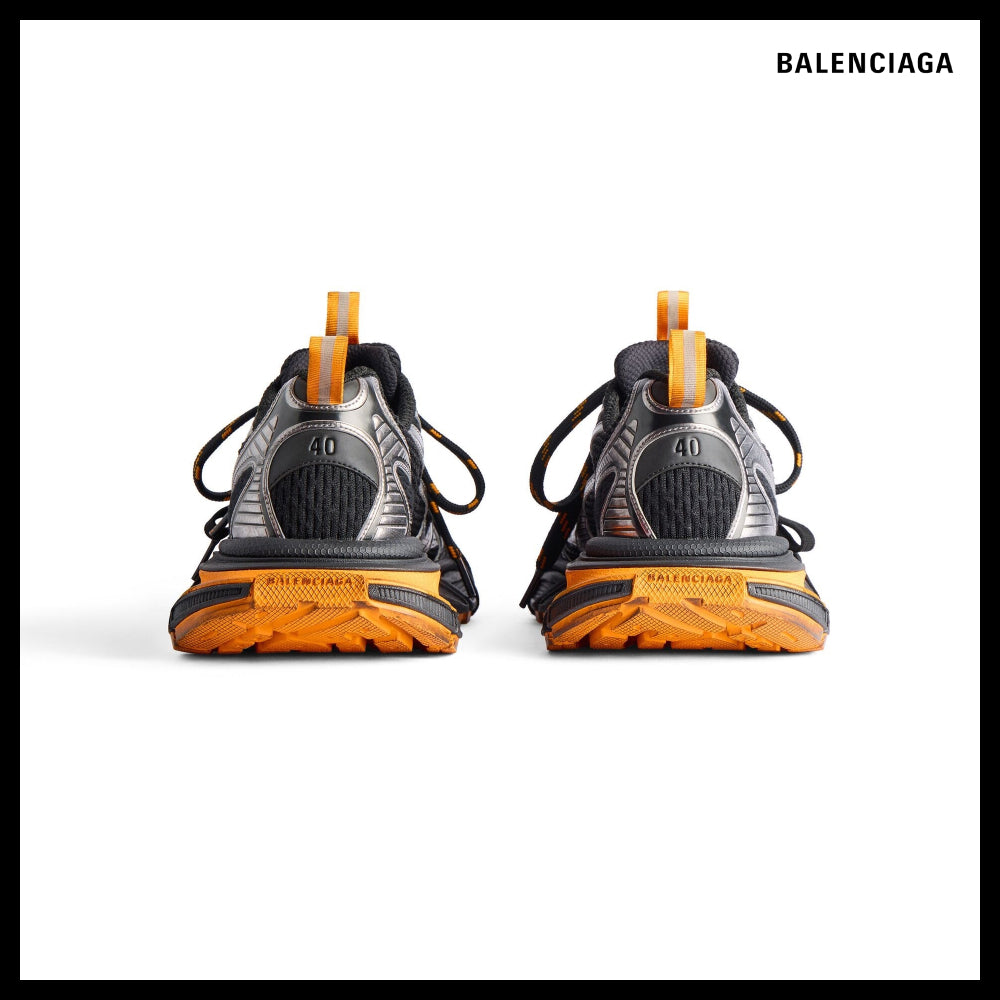 【BALENCIAGA】3XL Sneaker Black Orange Grey Mesh and Polyure