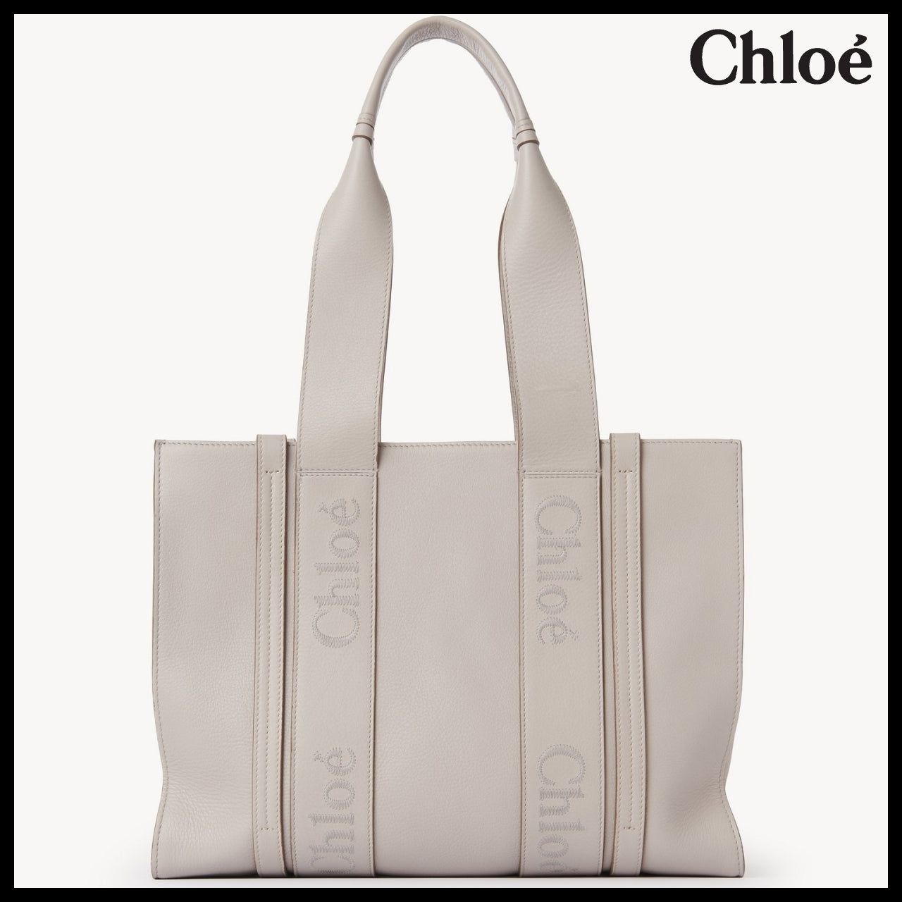 【Chloe】Medium Woody Tote Bag Wilde Grey