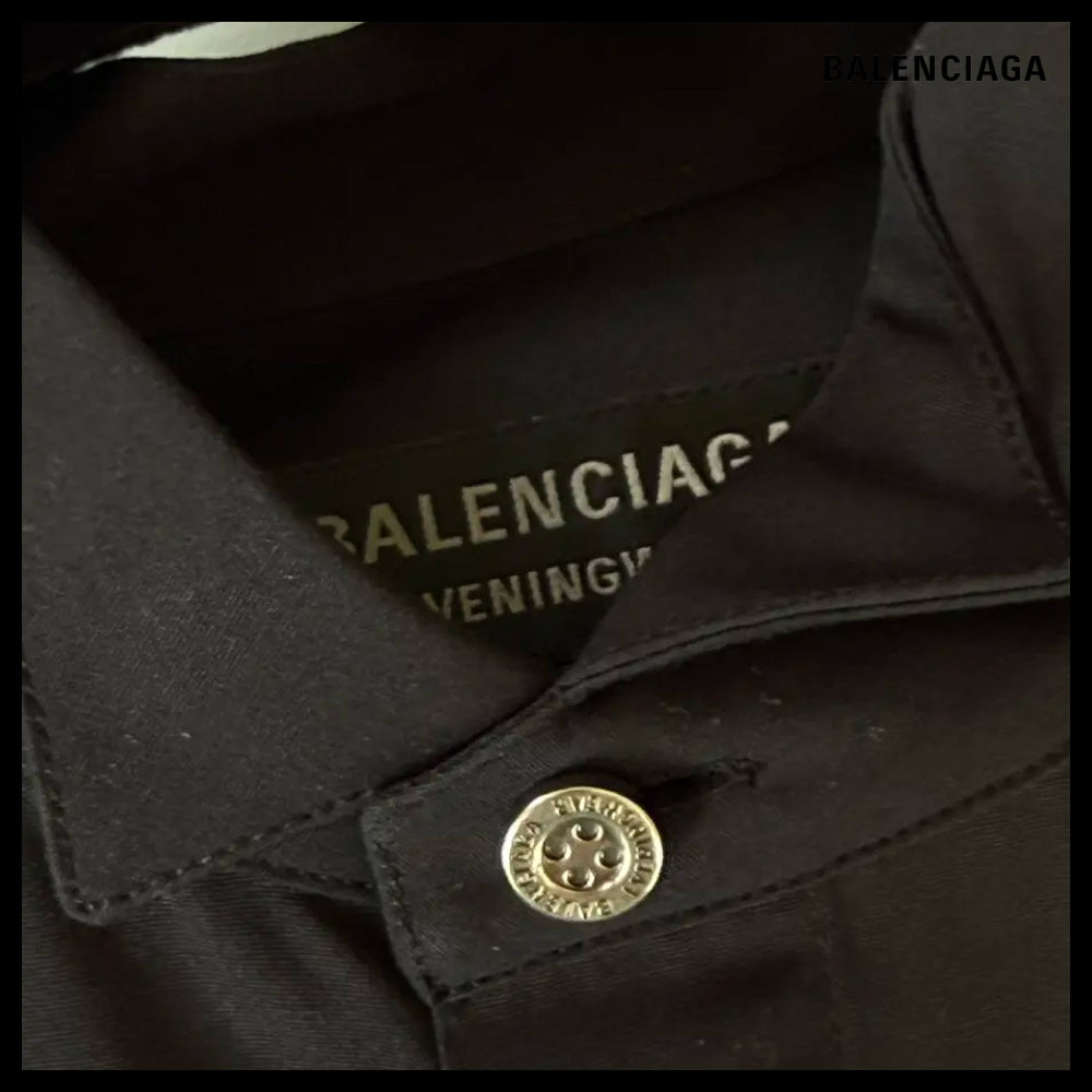 【BALENCIAGA】Regular Tuxedo Shirt Black