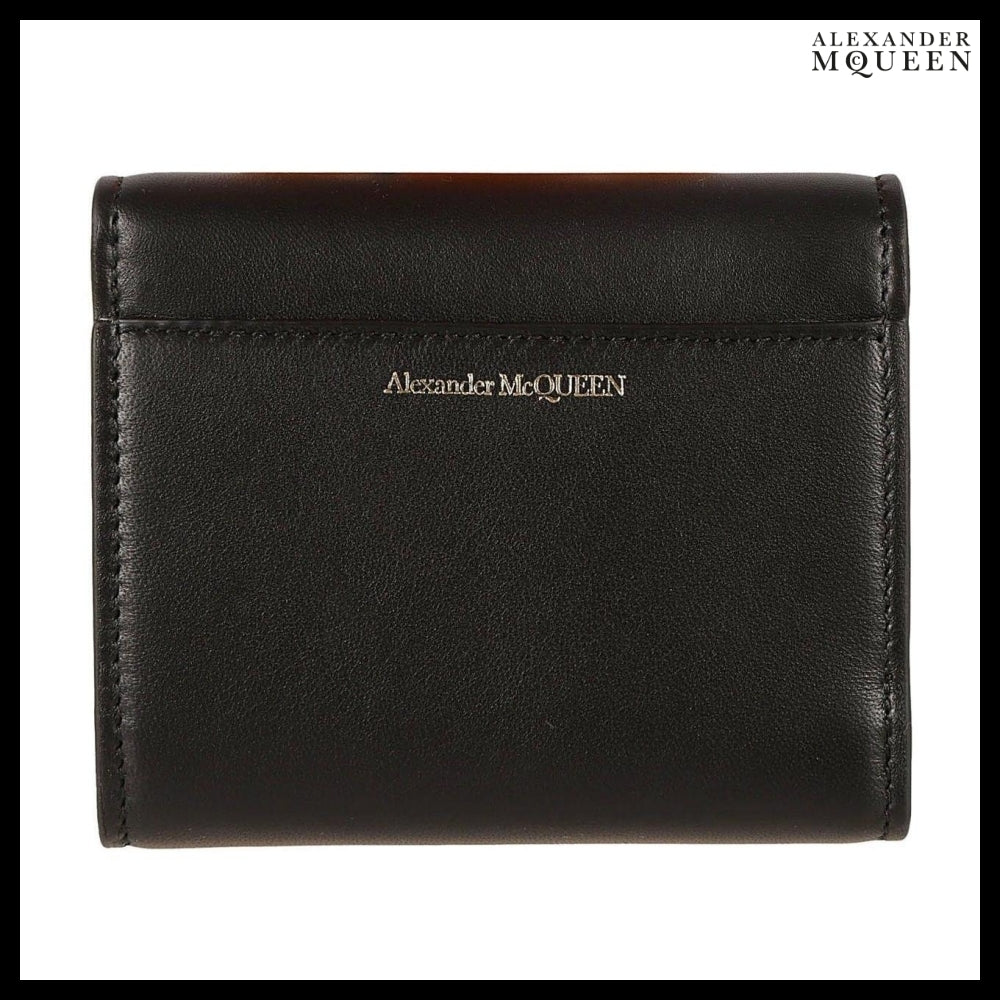 【Alexander Mcqueen】The Seal Embossed Tri-fold Wallet