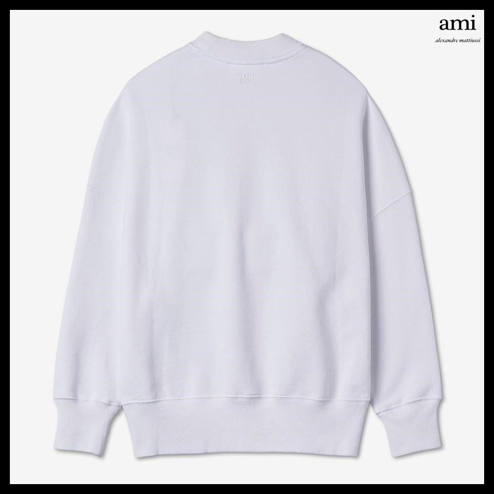 【 AMI PARIS 】 Big Logo Sweatshirt White