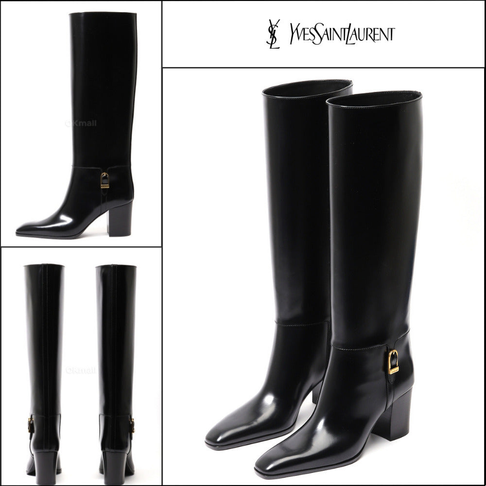 【SAINT LAURENT PARIS】Smooth Leather JULIA Boots