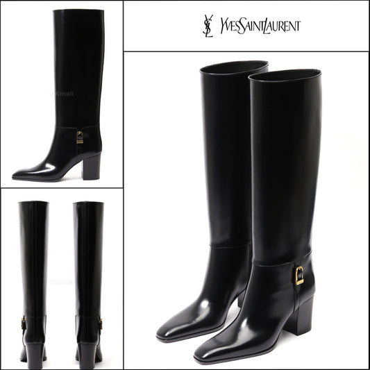 【SAINT LAURENT PARIS】Smooth Leather JULIA Boots