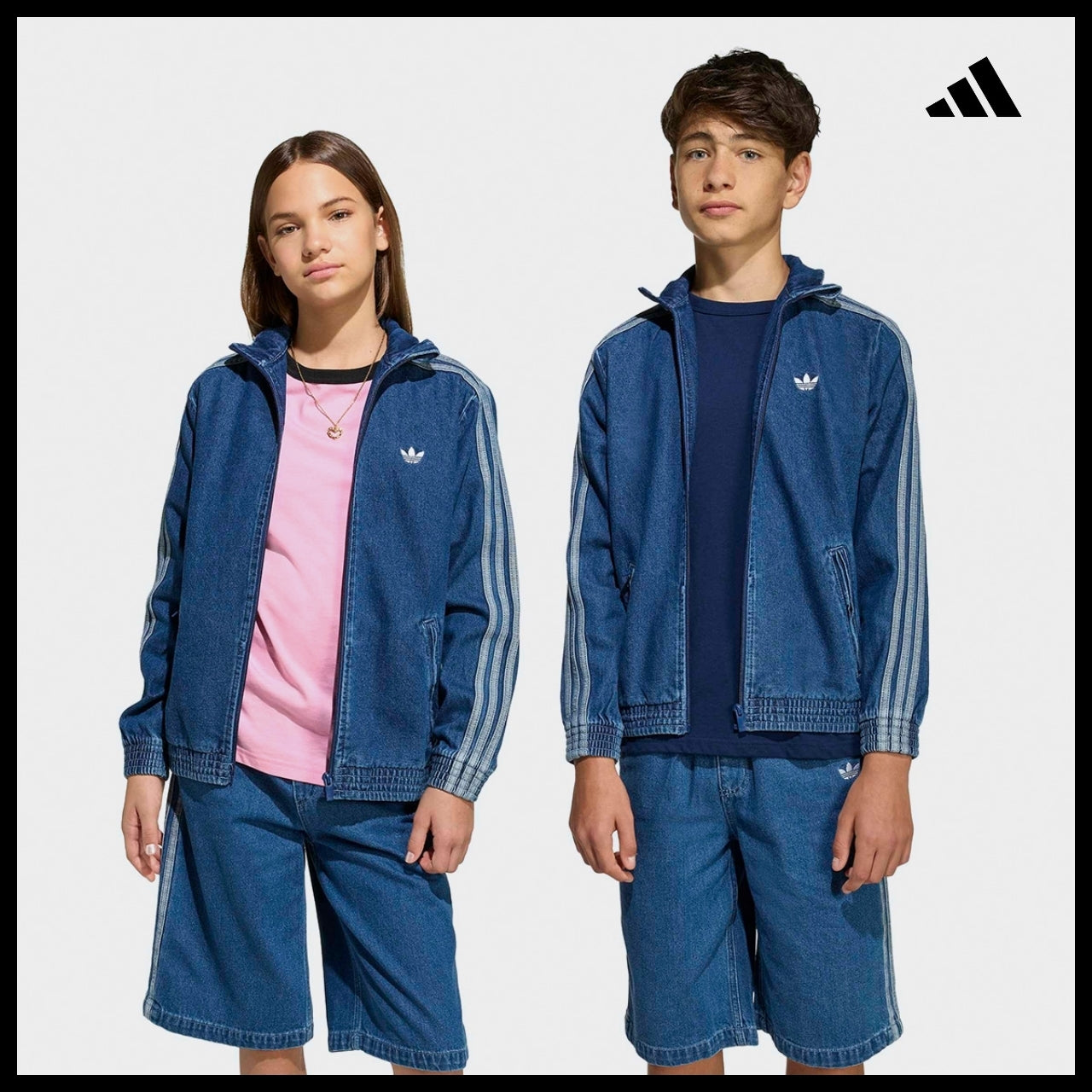 【ADIDAS】 Firebird Denim Track Top Jacket Vintage