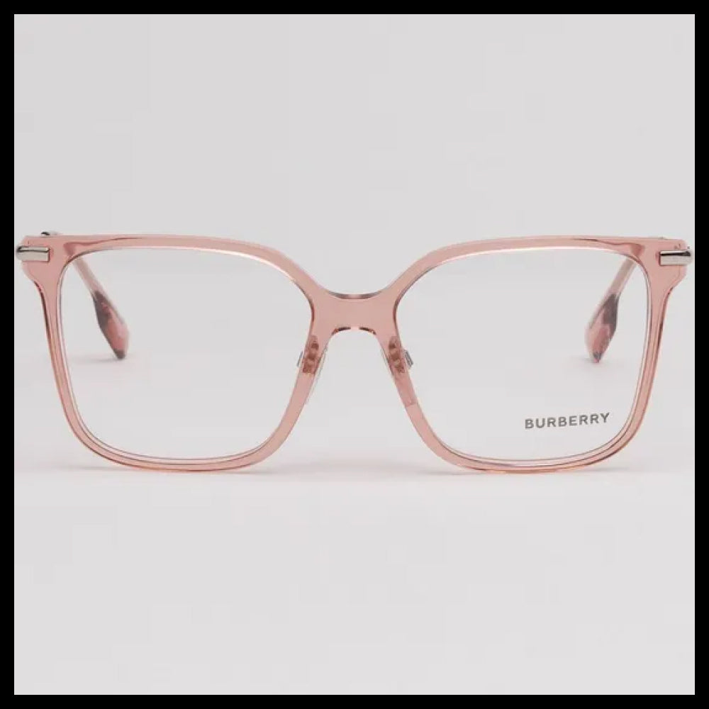 【Burberry】Clear Rose Transparent Horn-Rimmed Eyeglasses