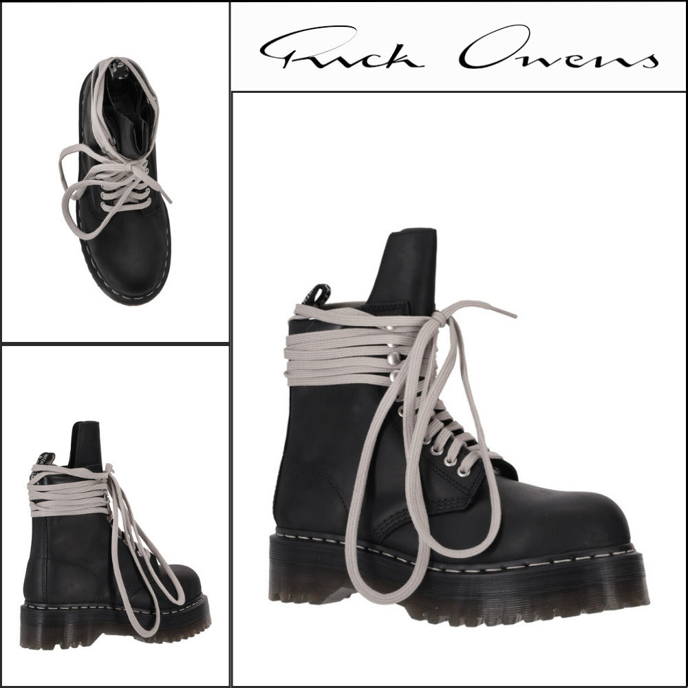 【Rick Owens】Black lace-up boots