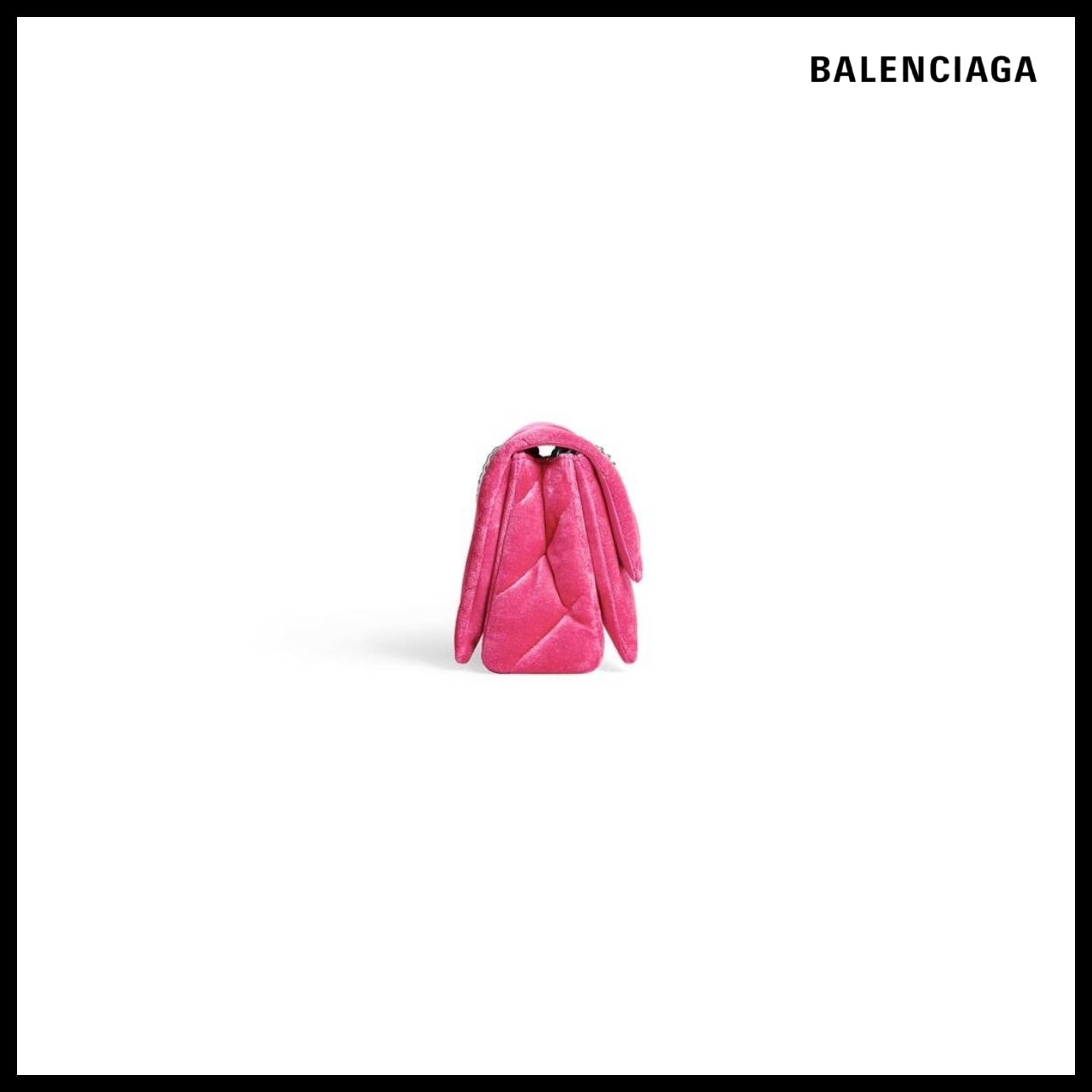 【BALENCIAGA】Crush Small Chain Bag Quilted Velvet Jersey