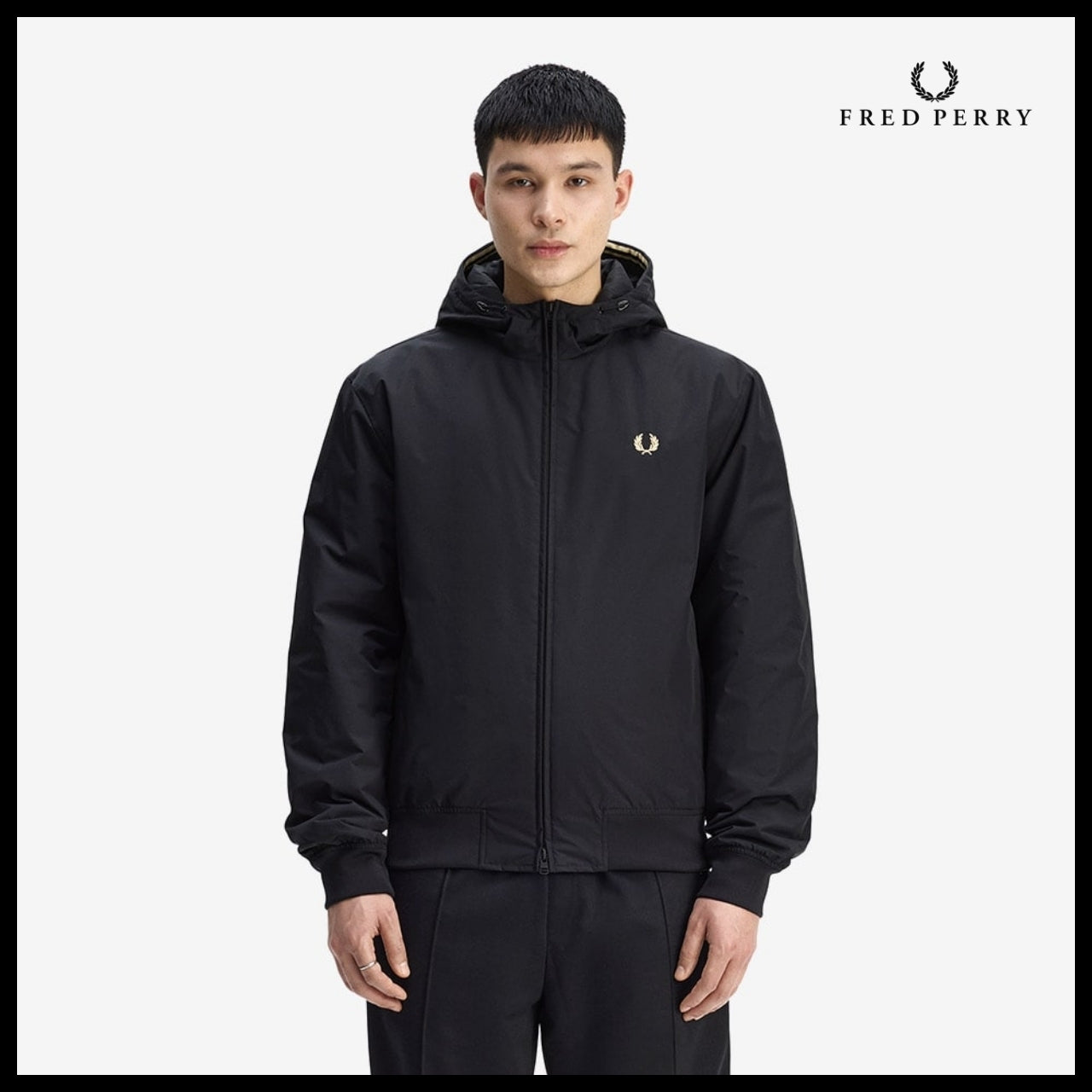 【FRED PERRY】Hooded Branded Jacket 2 Colors