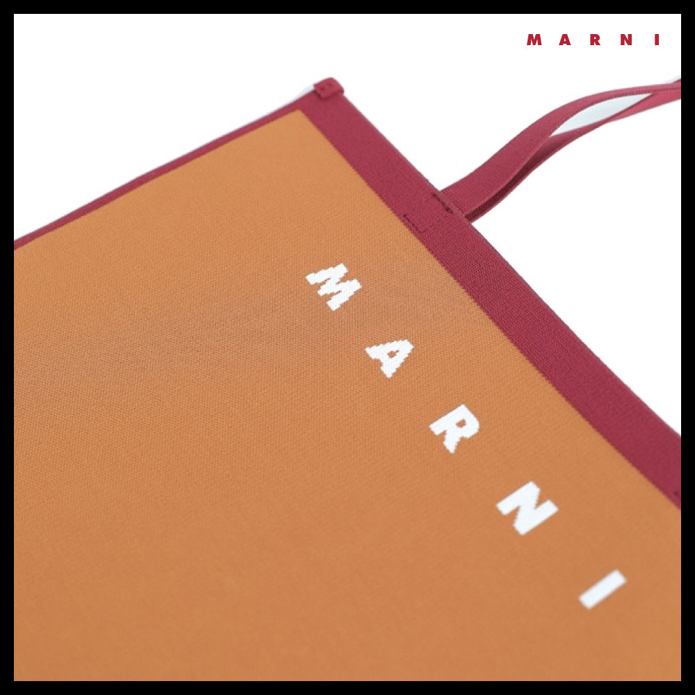 【MARNI】25SS Logo Two-Tone Tote Bag