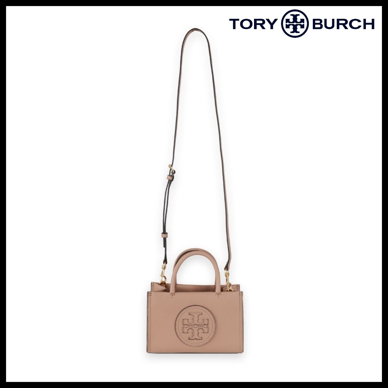 【Tory Burch】Ella Mini Shoulder Tote Bag Light Sand