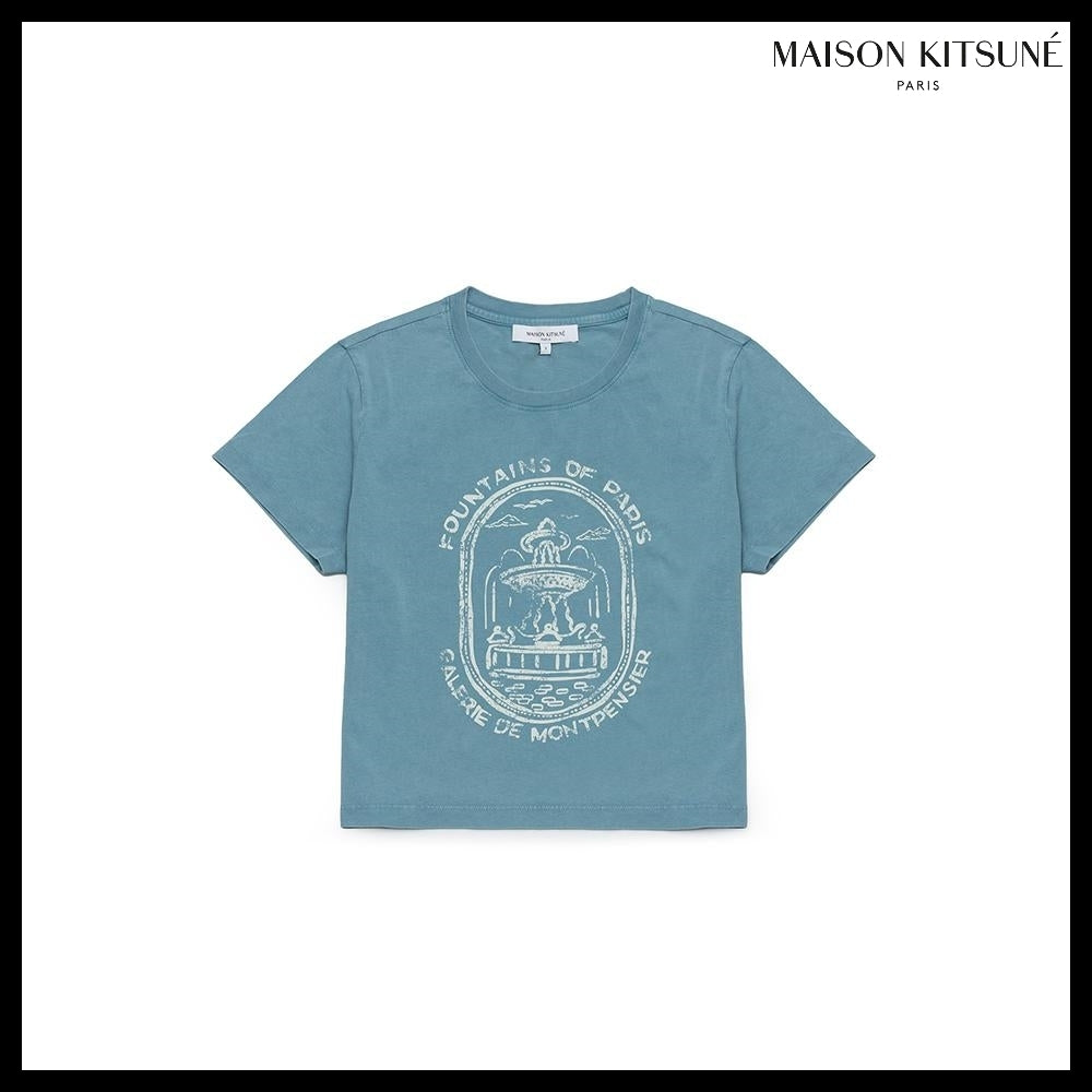 【Maison Kitsune】Women’s Fountain Stamp Faded T-Shirt