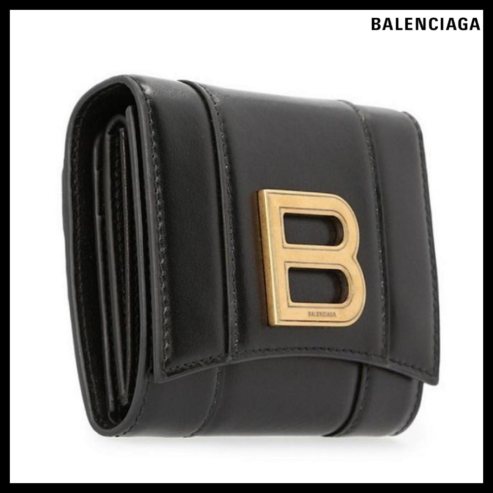 【BALENCIAGA】Hourglass Compact Wallet Black