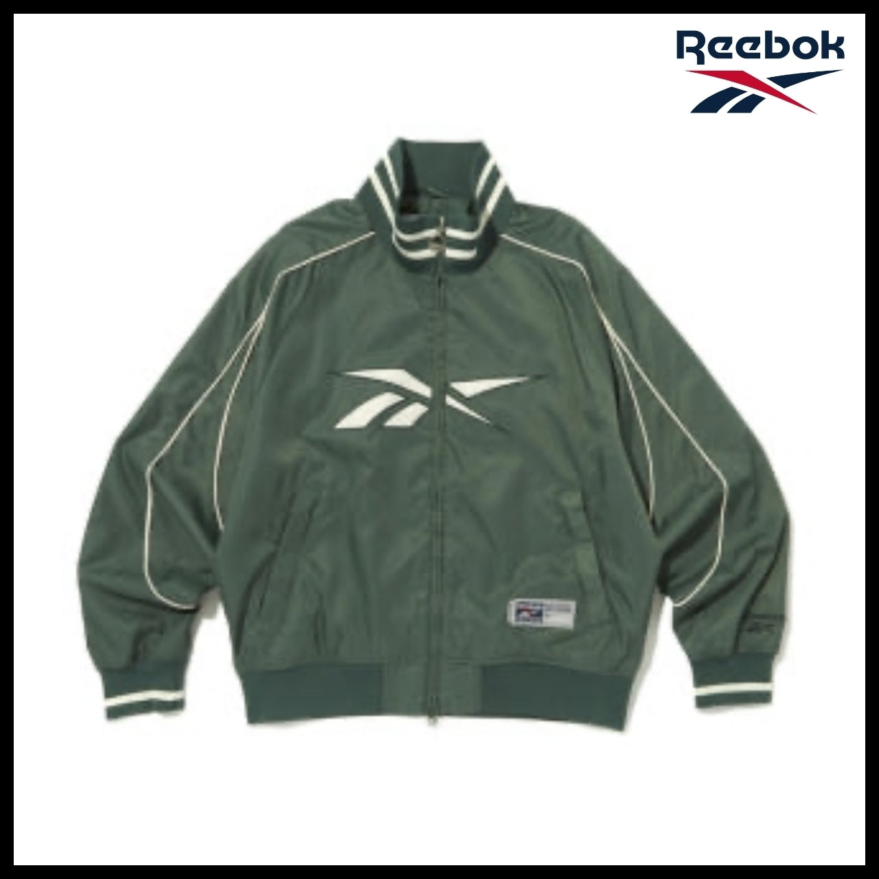 【Reebok】Vector Stadium Varsity Jacket Green