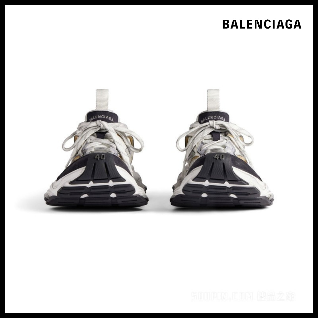 【BALENCIAGA】Cargo Sneaker White Grey