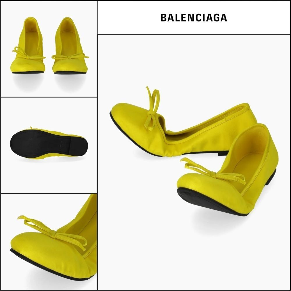 【BALENCIAGA】Leopold Flat Shoes - Yellow