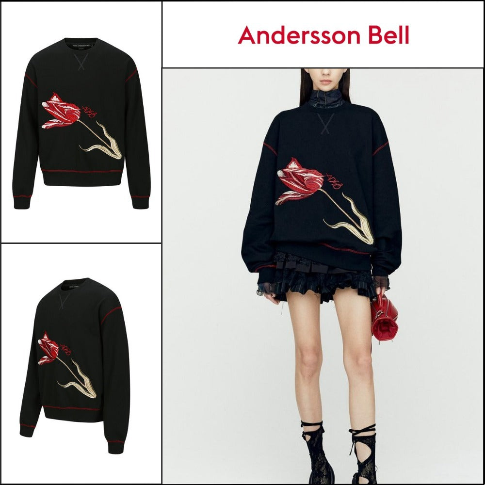 【ANDERSSON BELL】Essential ADSB Floor Sweatshirt Black