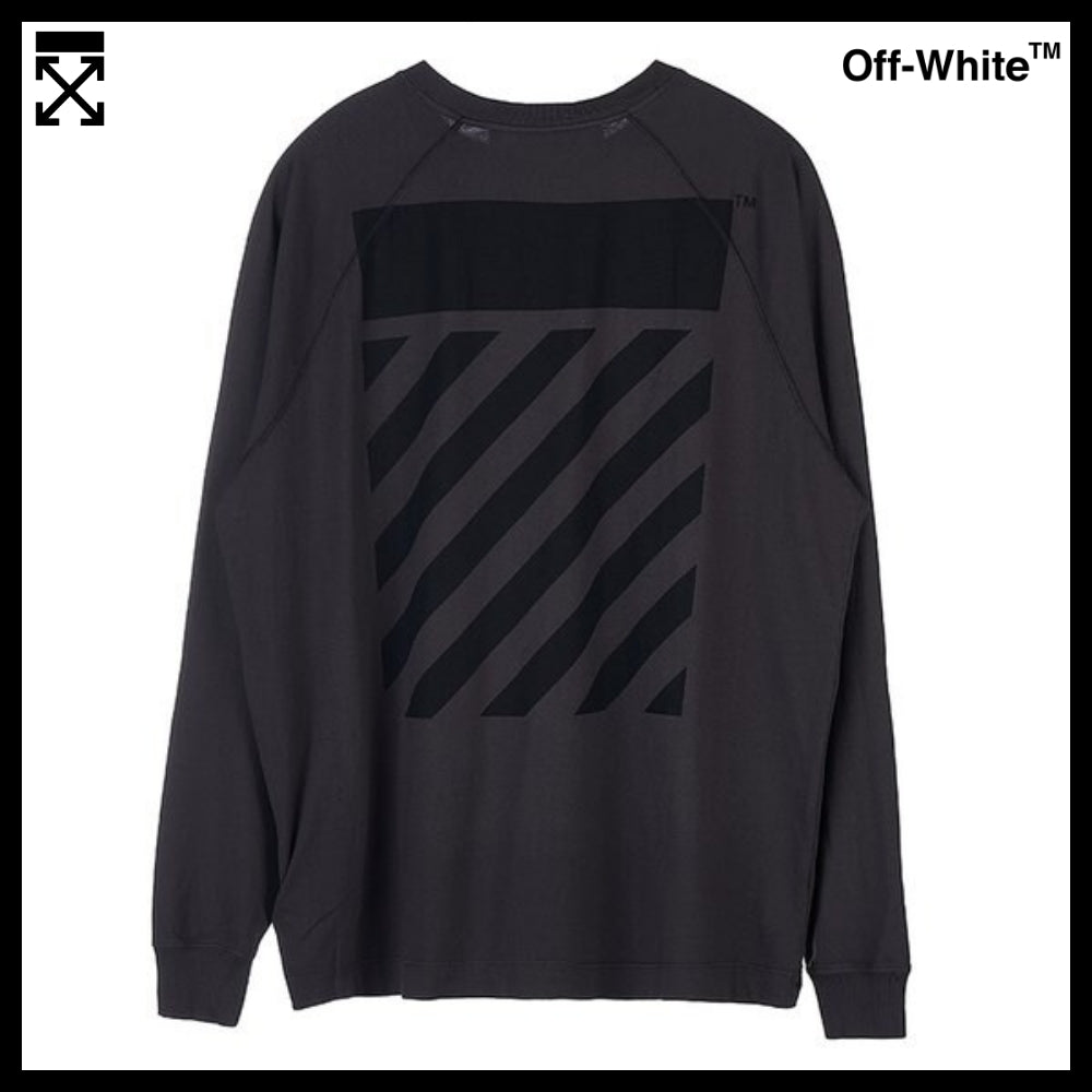 【Off-White】ダイアゴナル ストライプ ラグランスリーブ
