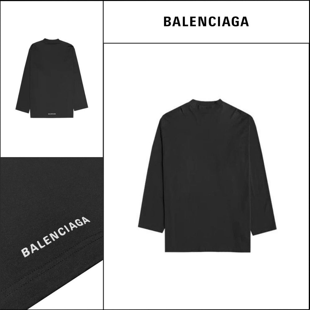 【BALENCIAGA】Long Sleeve T-Shirt in Black
