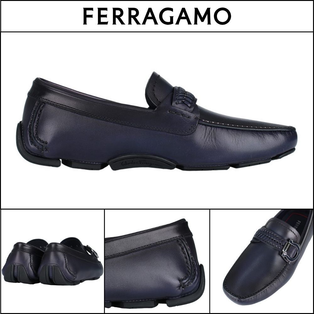 【FERRAGAMO】 Gancini Driving Loafers 0774655
