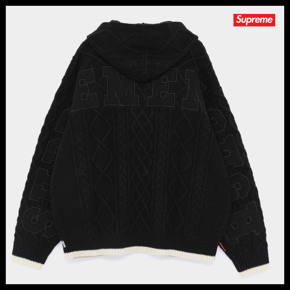 【100%正規品保証 Supreme】 Zip Up Hooded Sweater Knit Jacket