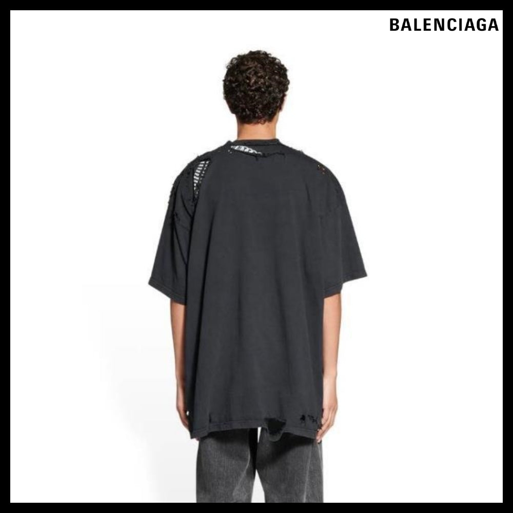 【BALENCIAGA】3B Sports Icon Repaired T-Shirt Oversized