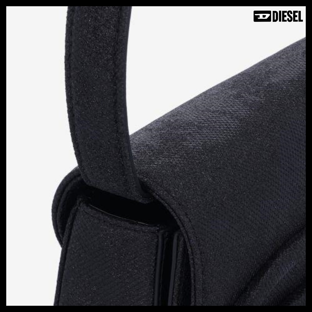 【DIESEL】1DR Fabric Shoulder Bag - Black