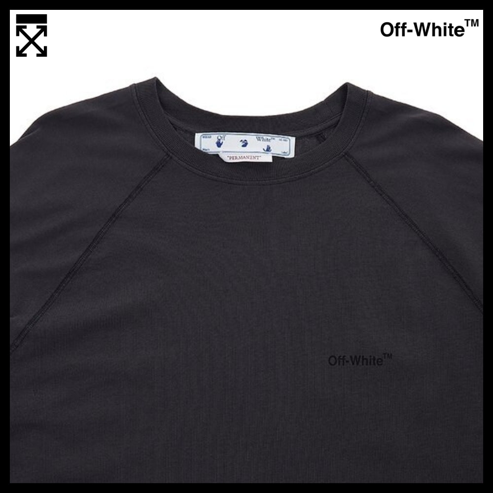 【Off-White】ダイアゴナル ストライプ ラグランスリーブ