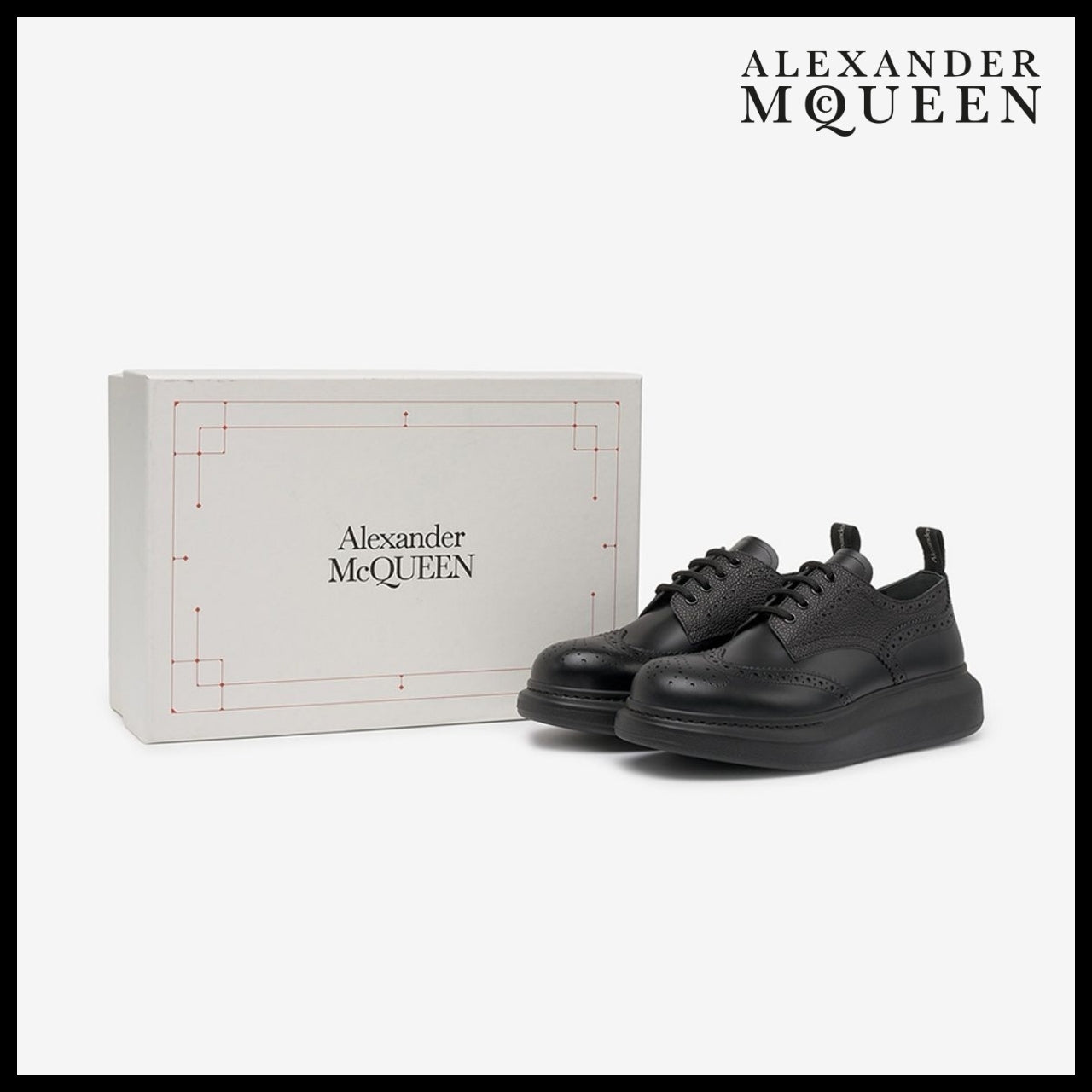【Alexander Mcqueen】Men’s Hybrid Lace-Up Ribbon Tab