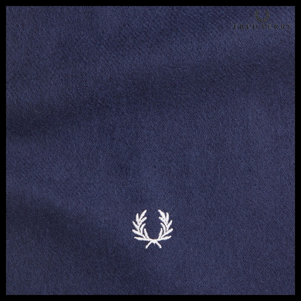 【FRED PERRY】ラムウール スカーフ ネイビー 608