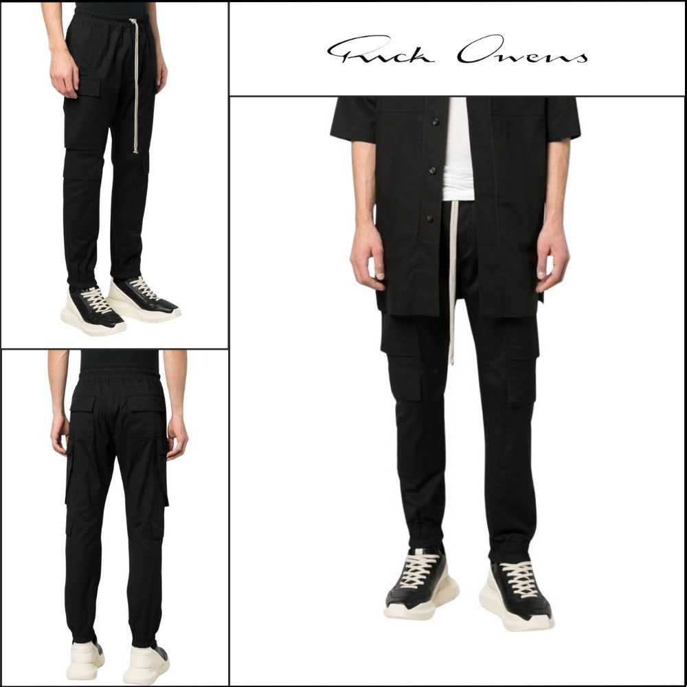 【RICK OWENS】Mastodon Mega Cargo Pants Black