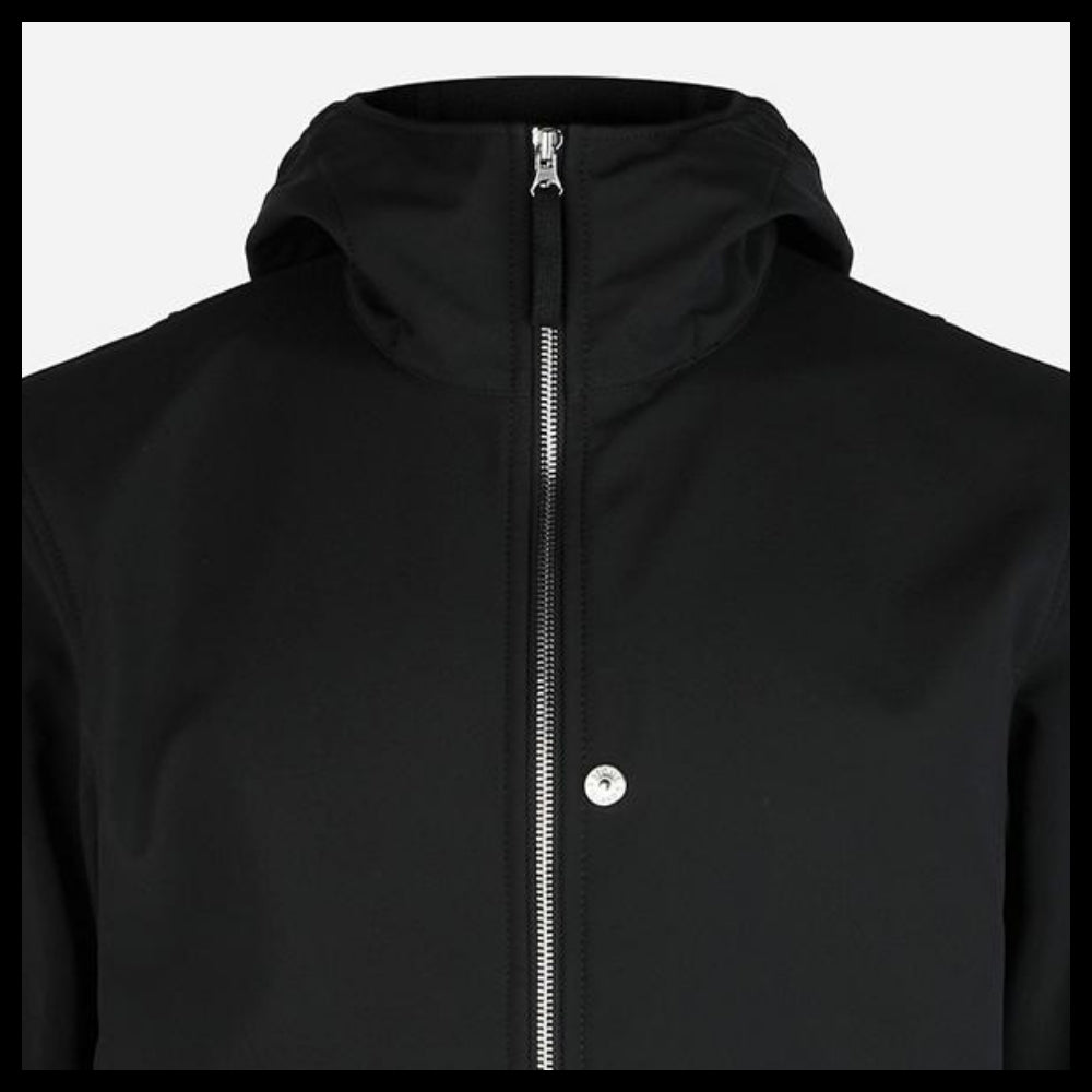 【Stone Island】Soft Shell Hooded Jacket Black