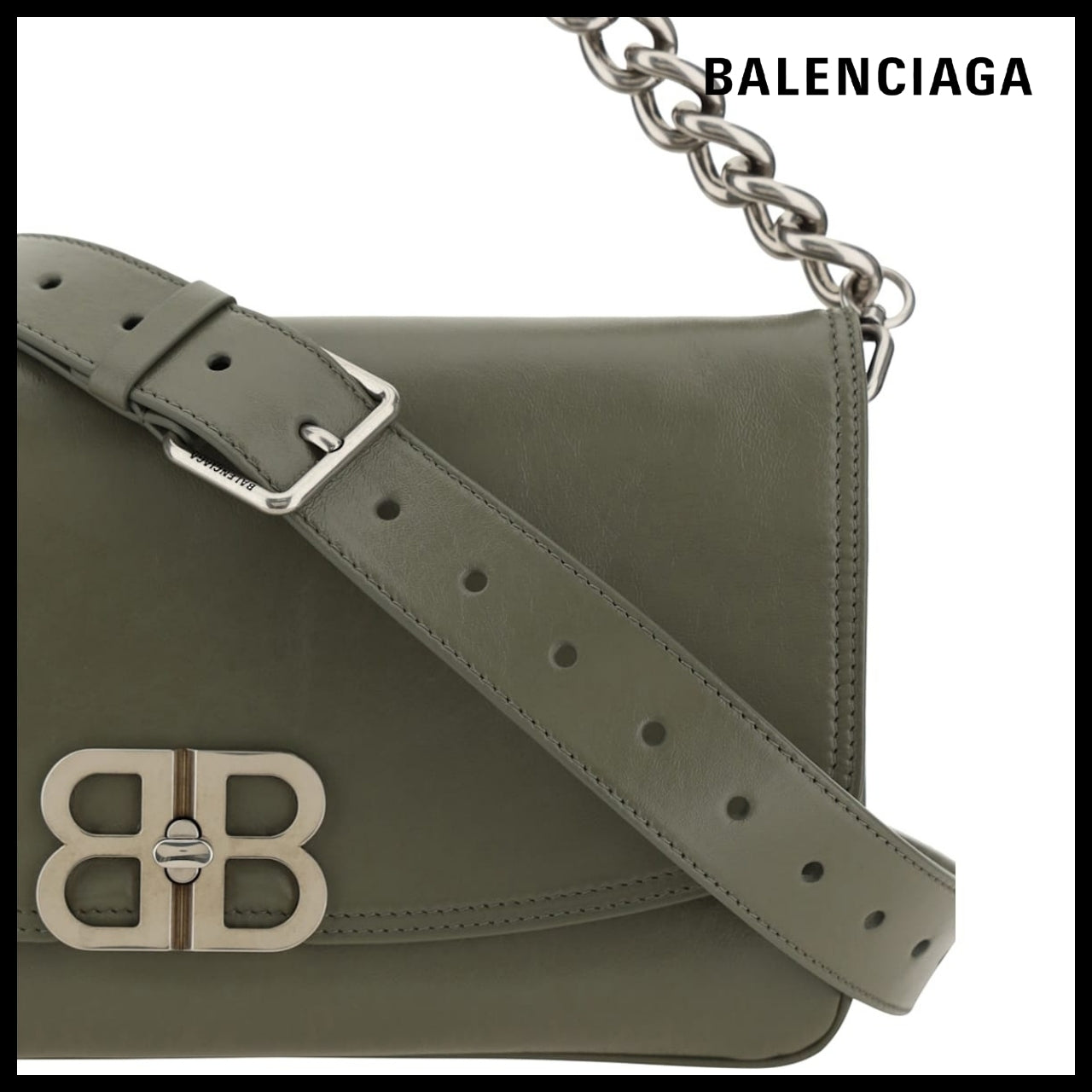 【BALENCIAGA】BB Soft Flap Bag M Army Green