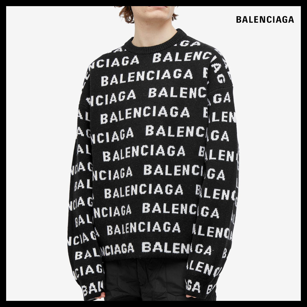 ★BALENCIAGAアウトレット セール ★Repeat Logo Crew Knit