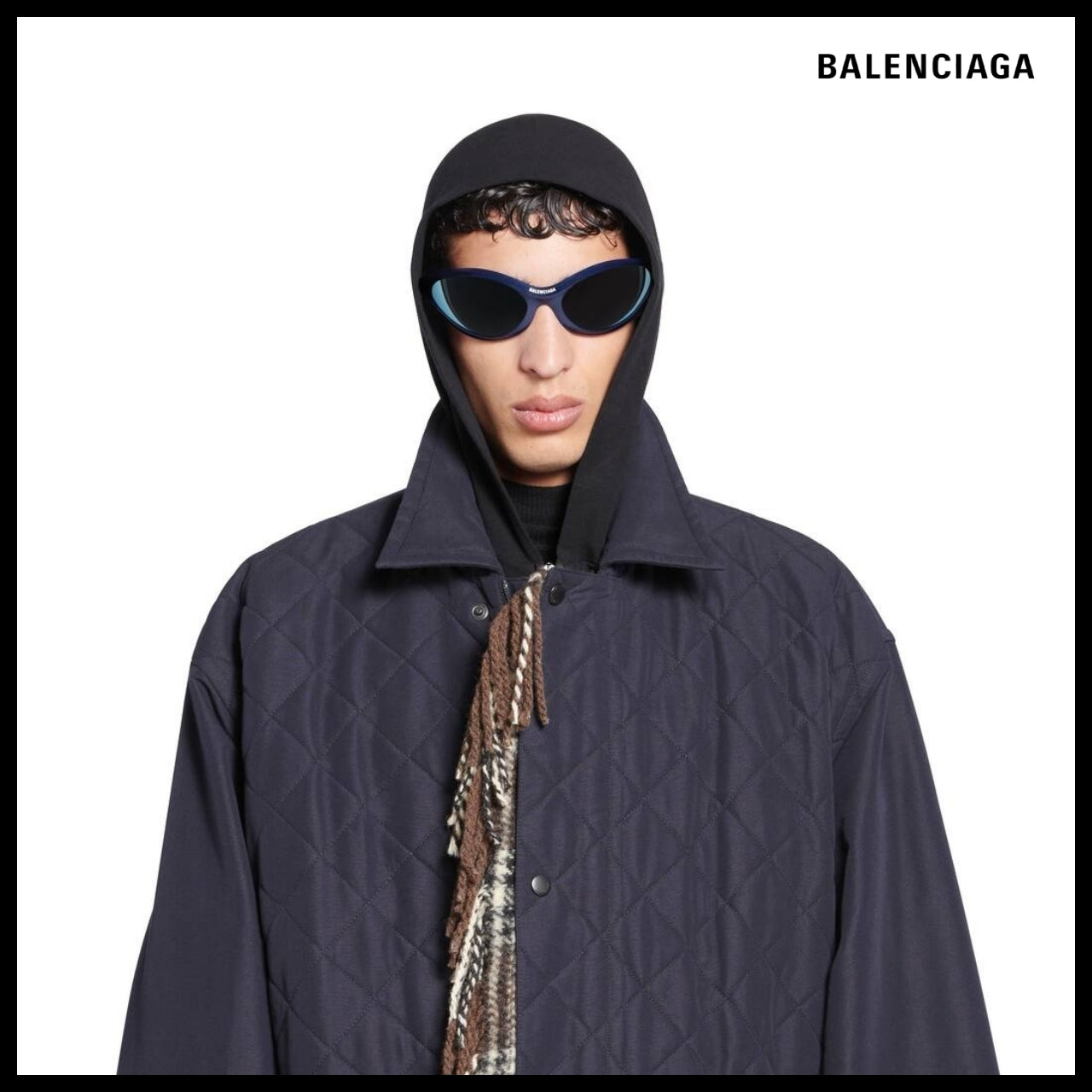 【BALENCIAGA】Layered Parka Dark Blue