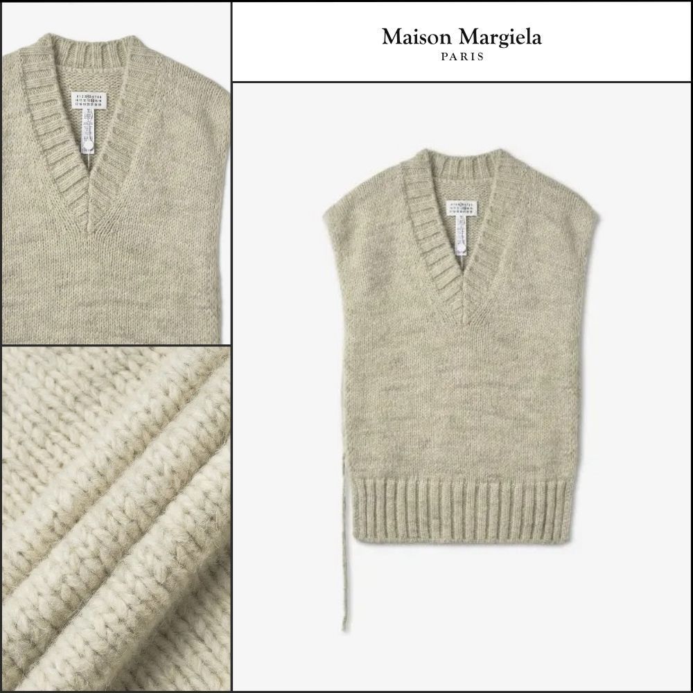 【Maison Margiela】Gilet Knit Vest Sage Green