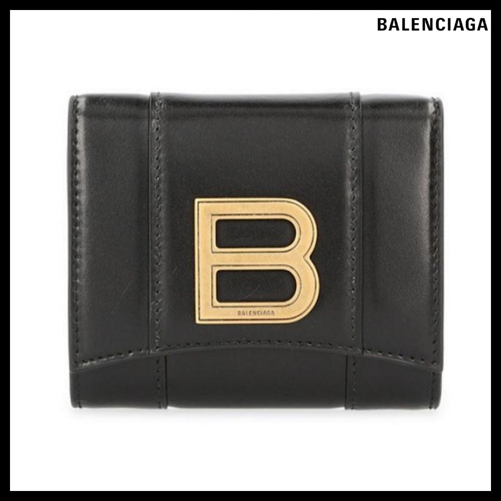 【BALENCIAGA】Hourglass Compact Wallet Black