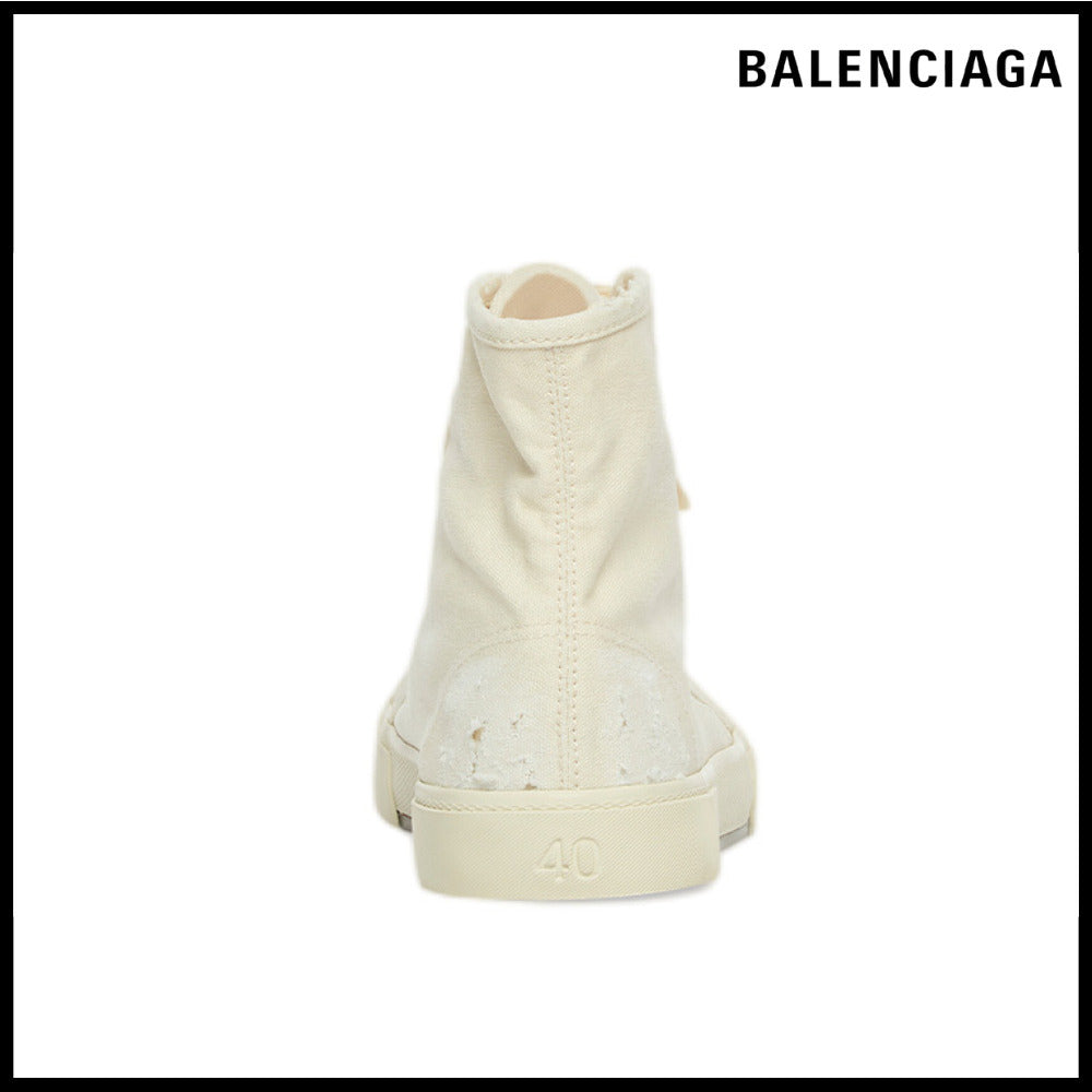 【BALENCIAGA】Paris High Top Sneaker Destroyed White
