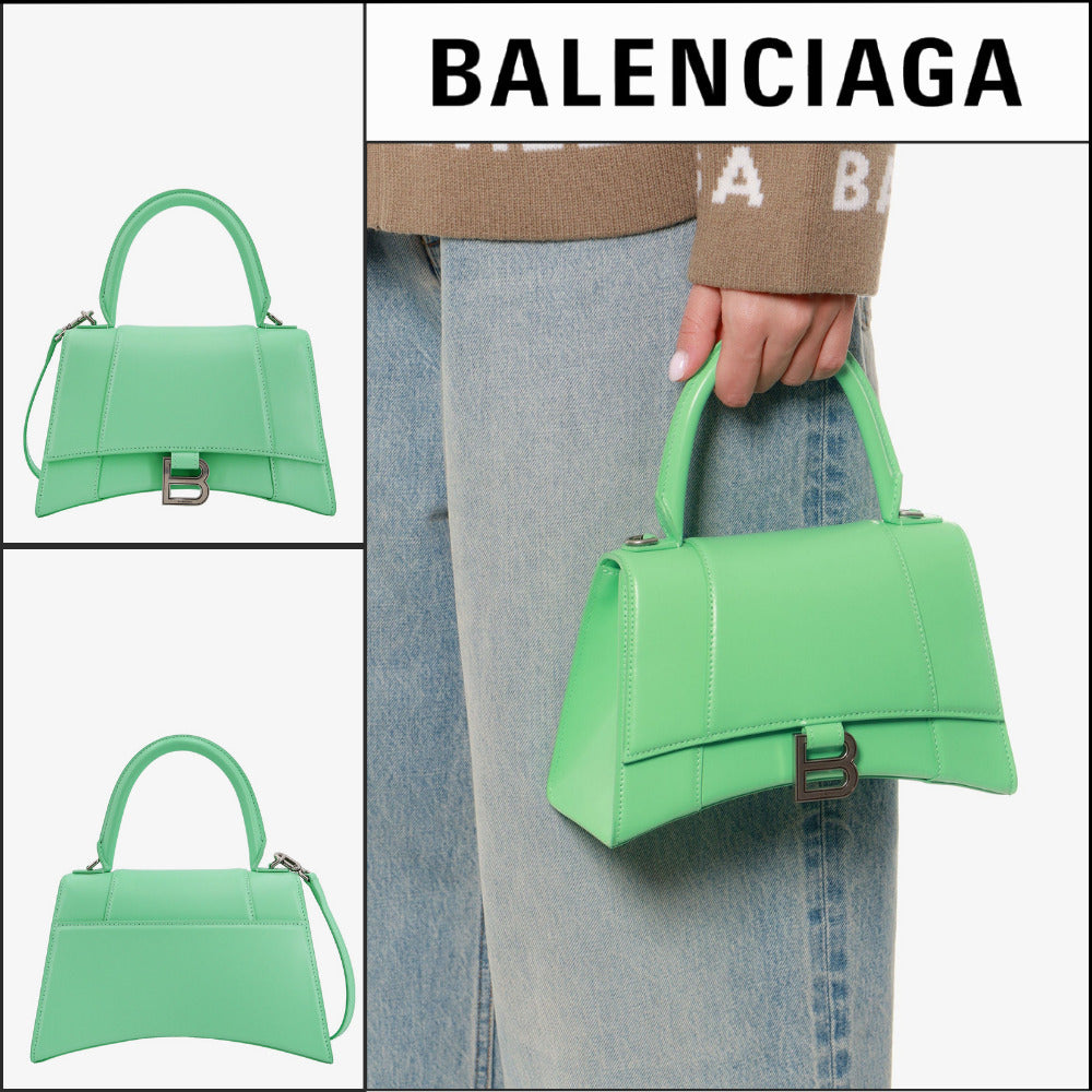 【BALENCIAGA】Hourglass Small Handbag in Green
