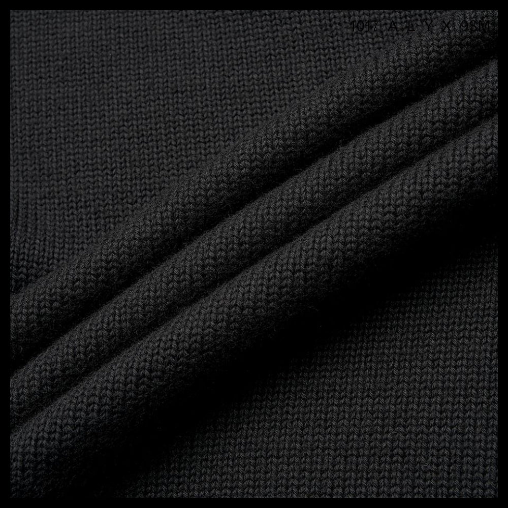【ALYX】Graphic-Print Knitted Sweater, Black