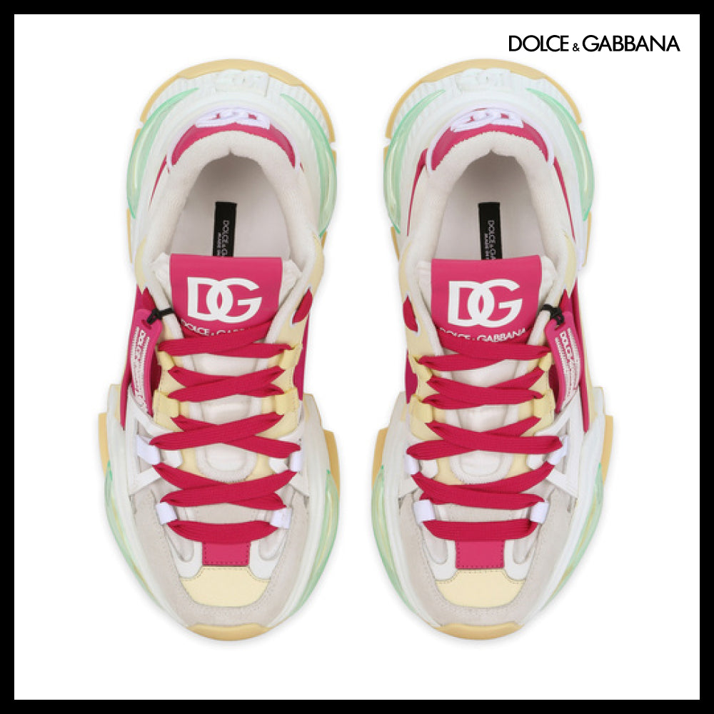 【Dolce & Gabbana】MIXED-MATERIAL AIRMASTER SNEAKERS PINK