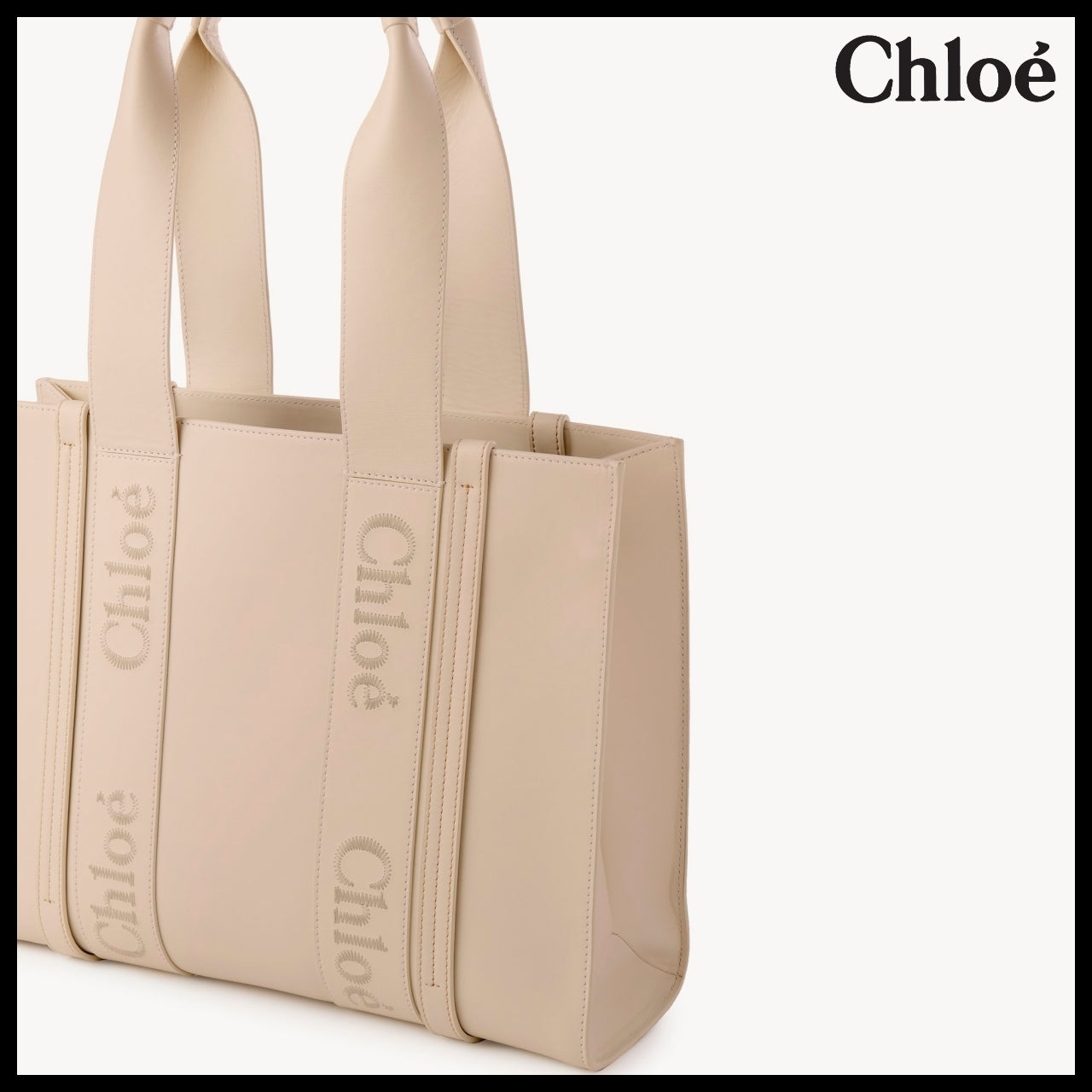 【Chloe】Woody Medium Tote Bag Cement Pink