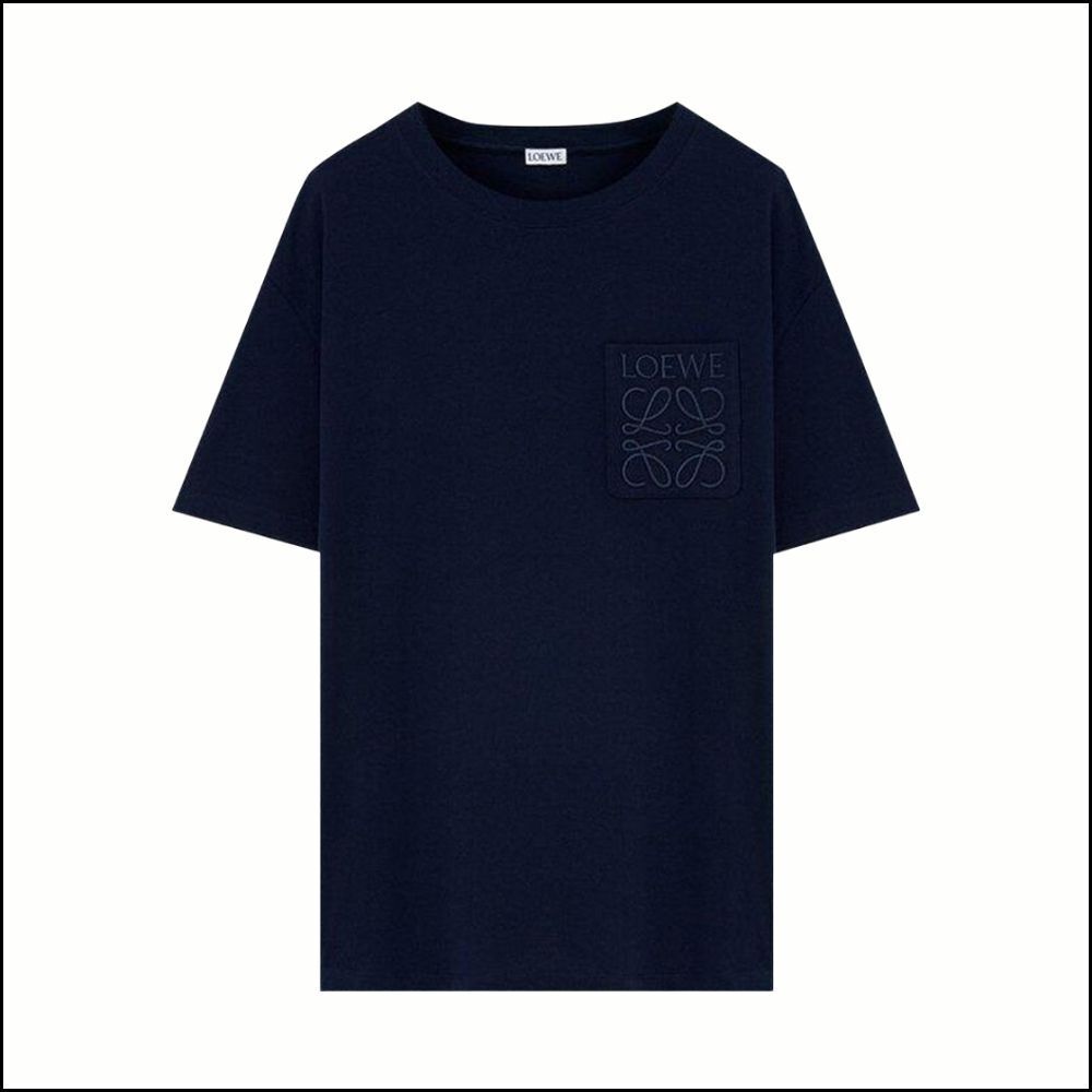 【LOEWE】Relaxed Fit Cotton T Shirt Dark Navy