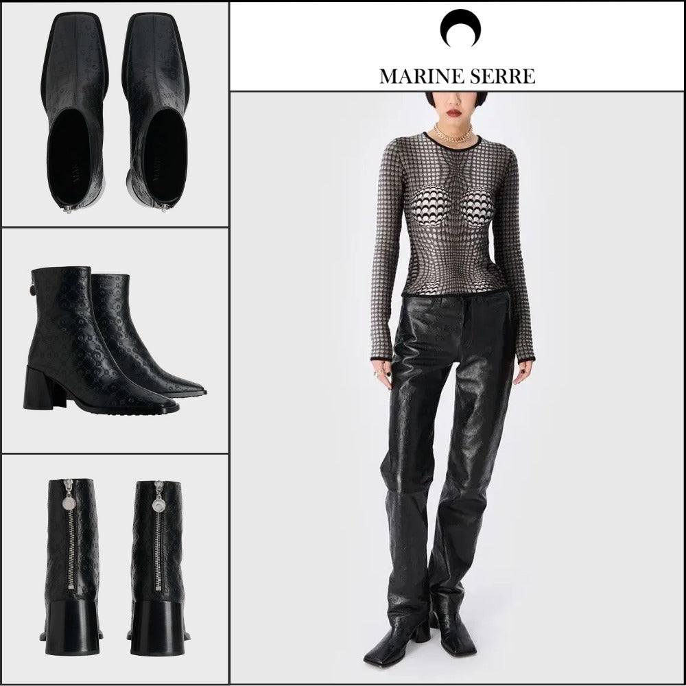 【MARINE SERRE】Moonogram Embossed Leather MS Block
