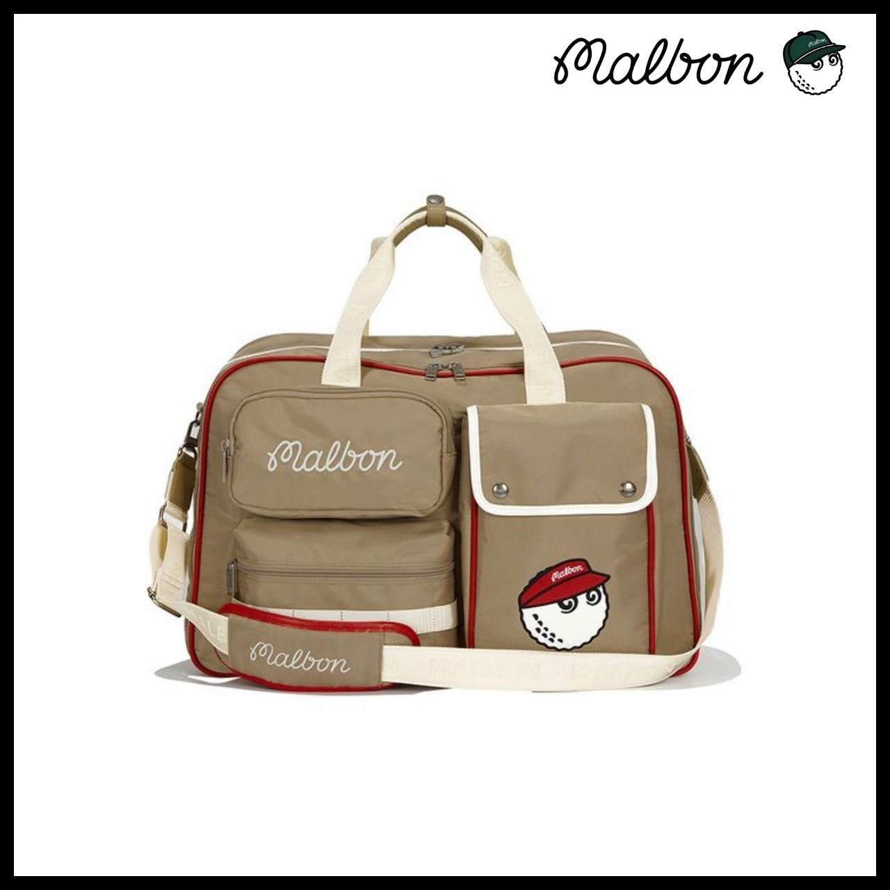 【Malbon Golf】Multi-Pocket Boston Bag 2Colors
