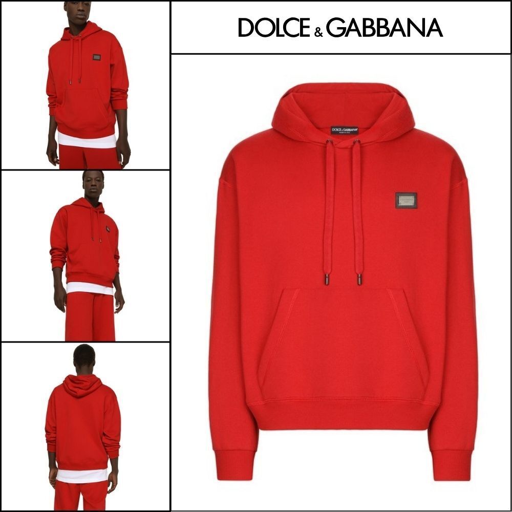 【Dolce & Gabbana】JERSEY HOODIE WITH BRANDED TAG