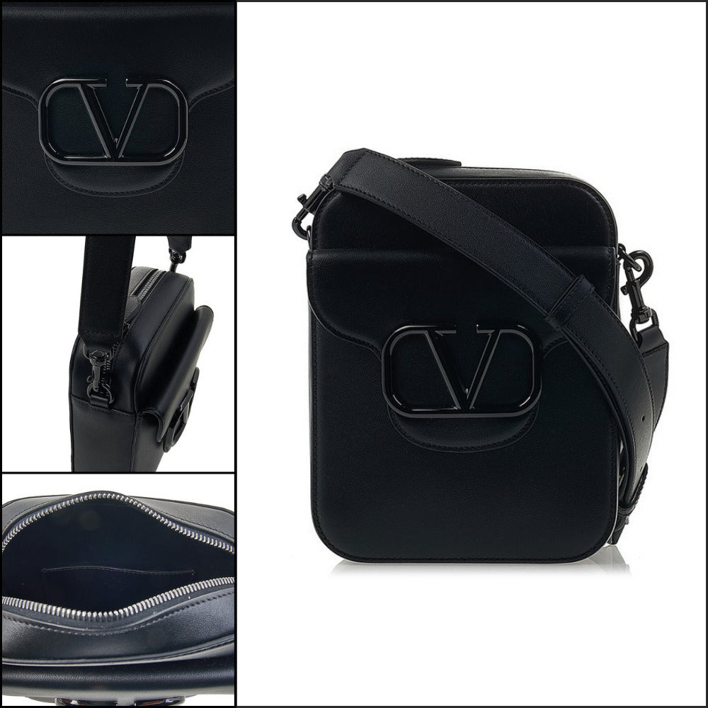 【VALENTINO】Signature V Logo Shoulder Bag