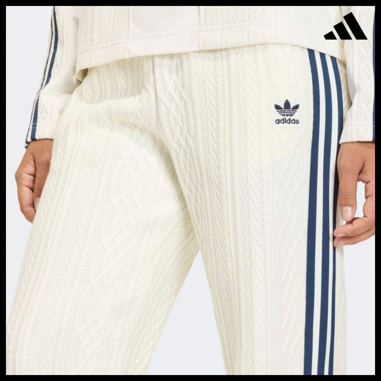 【ADIDAS】Knit Beckenbauer White Track Pants