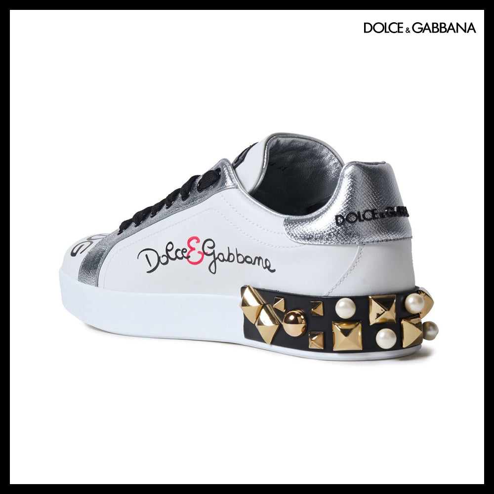 【正規品】Dolce & Gabbana 装飾付きレザーシューズ 限定モデル